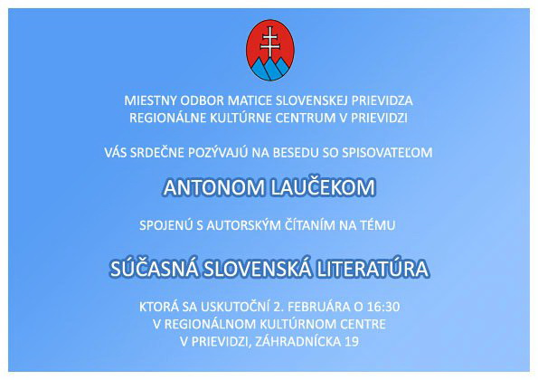 Beseda so spisovateľom - pozvánka